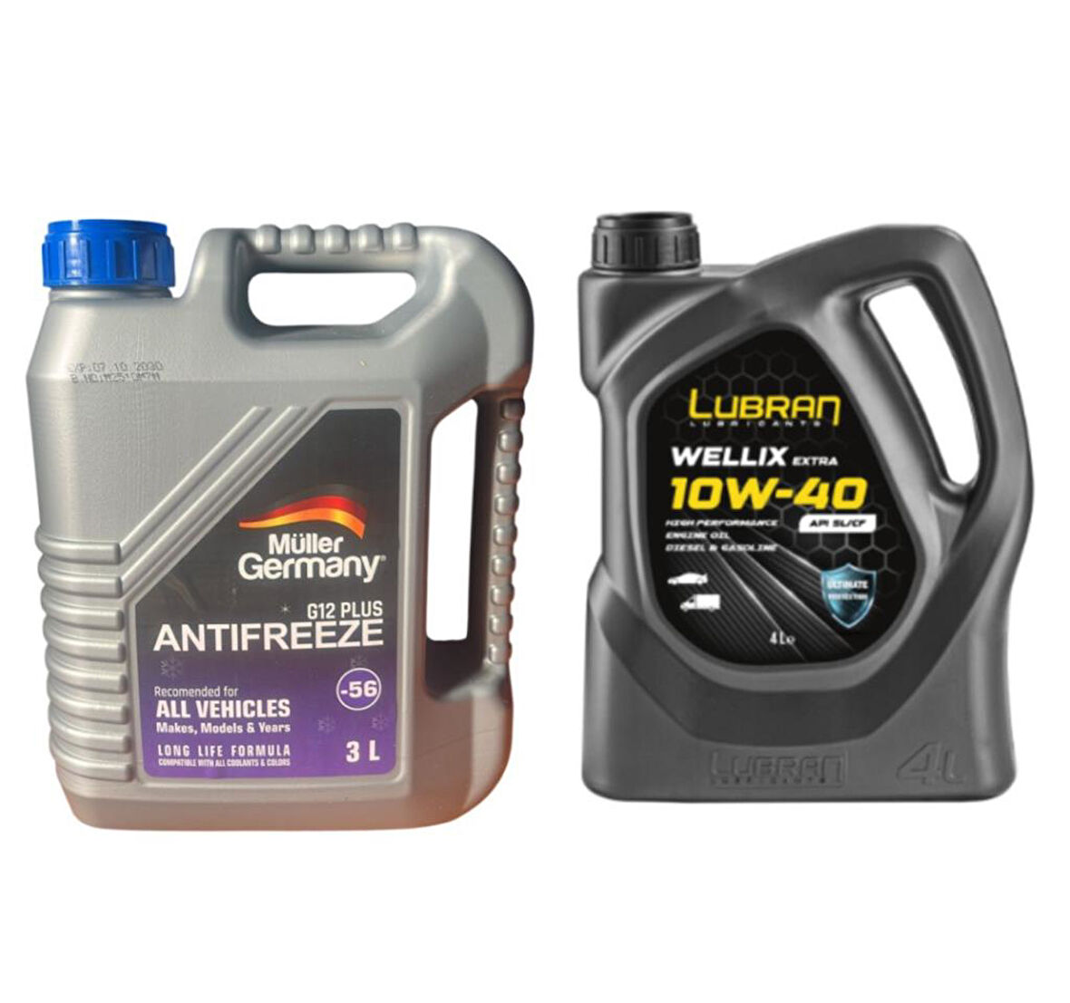 HSGL MüLer Germany G12 Antifriz  Lubran Wellix 10W-40 4 Lt Motor Yağı Set  Maksimum Korum, Uzun Ömürlü Performans