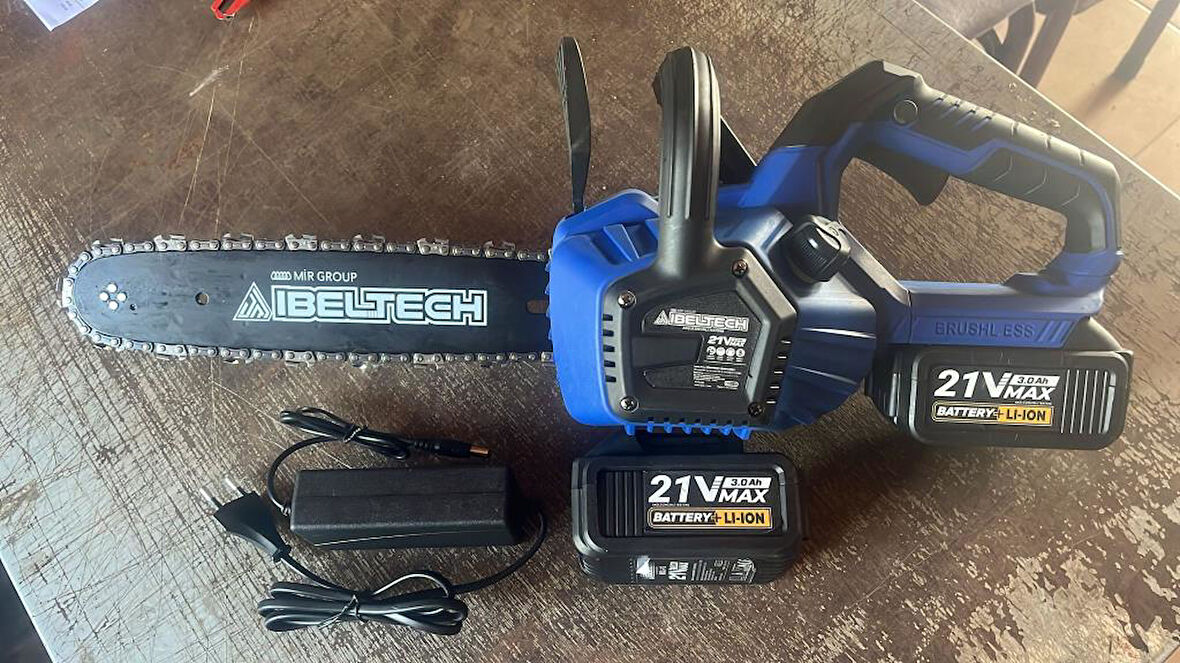 HSGL Ibeltech Akülü Zincirli Testere 21V 3.0Ah BSDJ12 Şarjlı Budama Testere Güçlü Moto