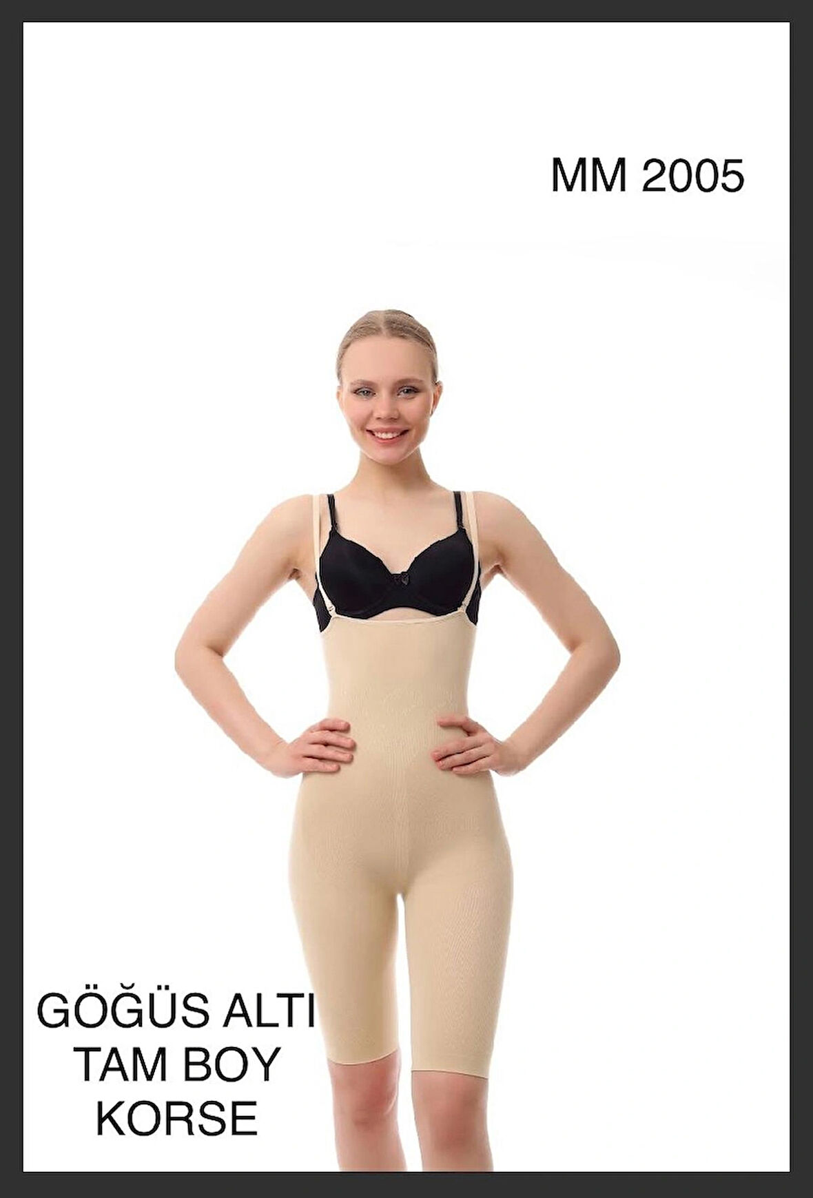 Kadın Bej Ince Askılı (ÇIKARILABİLİR) Kaydırmaz Silikonlu Korse Vücut Inceltici Etkili