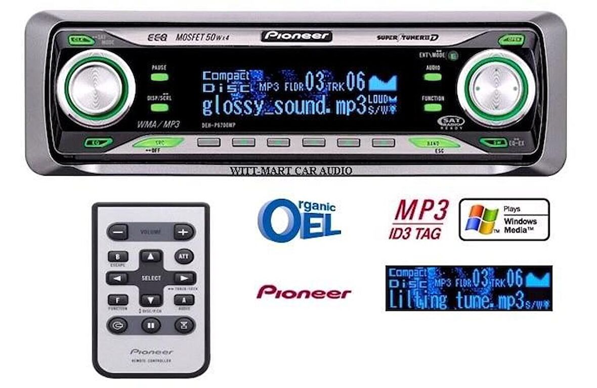 Pioneer DEH-P6750MP 50Wx4 CD Mp3 Nostalji Animasyonlu Oto Teyp