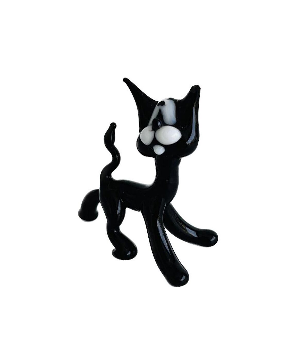 El Yapımı Murano Cam Kedi Biblo A08