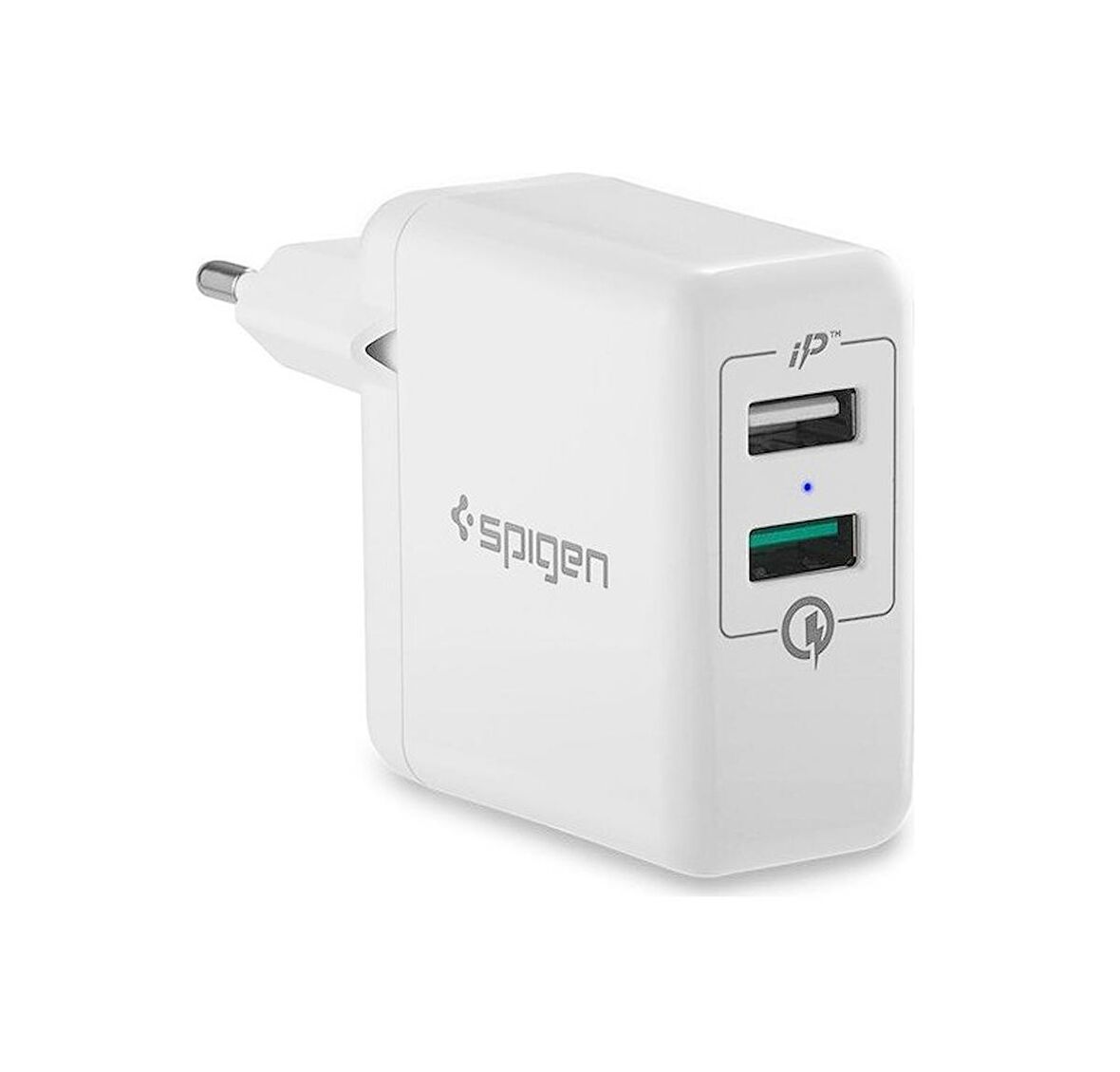 Spigen F207 USB Hızlı Şarj Aleti Beyaz