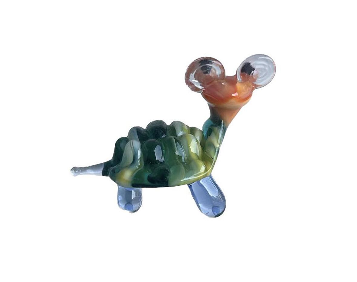 El Yapımı Murano Cam Kaplumbağa Biblo A41