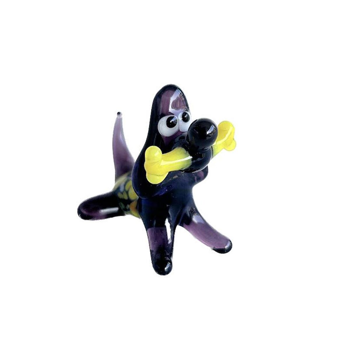 El Yapımı Murano Cam Köpek Biblo A81-01