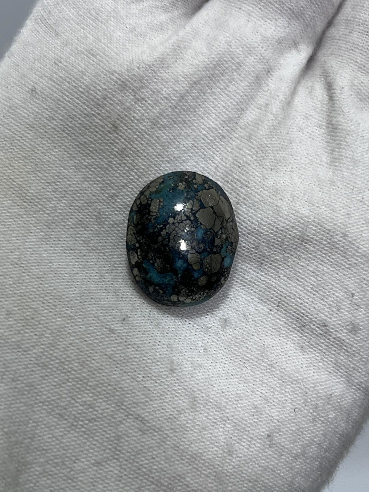 Okyanus Temalı Doğal Kabaşon Firuze Taşı 26,2 Karat - Turkuaz Taşı 5,26 Gram