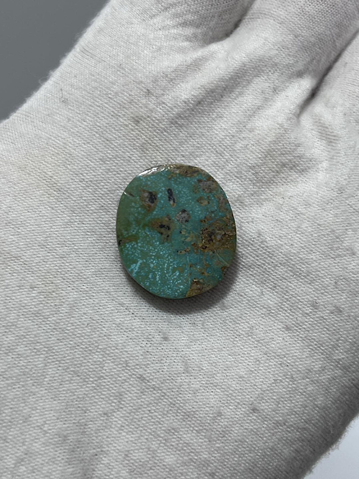 Okyanus Temalı Doğal Kabaşon Firuze Taşı 25 Karat - Turkuaz Taşı 5 Gram