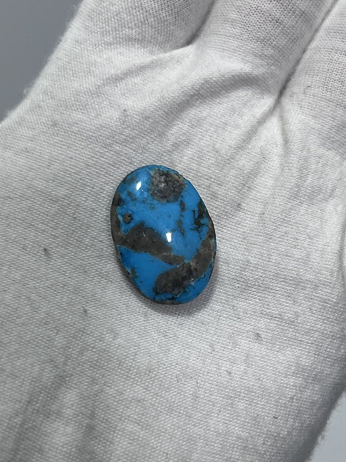 Okyanus Temalı Doğal Kabaşon Firuze Taşı 22 Karat - Turkuaz Taşı 4,40 Gram