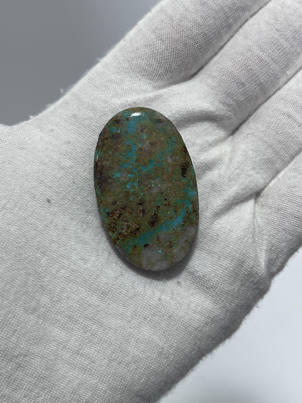 Okyanus Temalı Doğal Kabaşon Firuze Taşı 80,6 Karat - Turkuaz Taşı 16,15 Gram