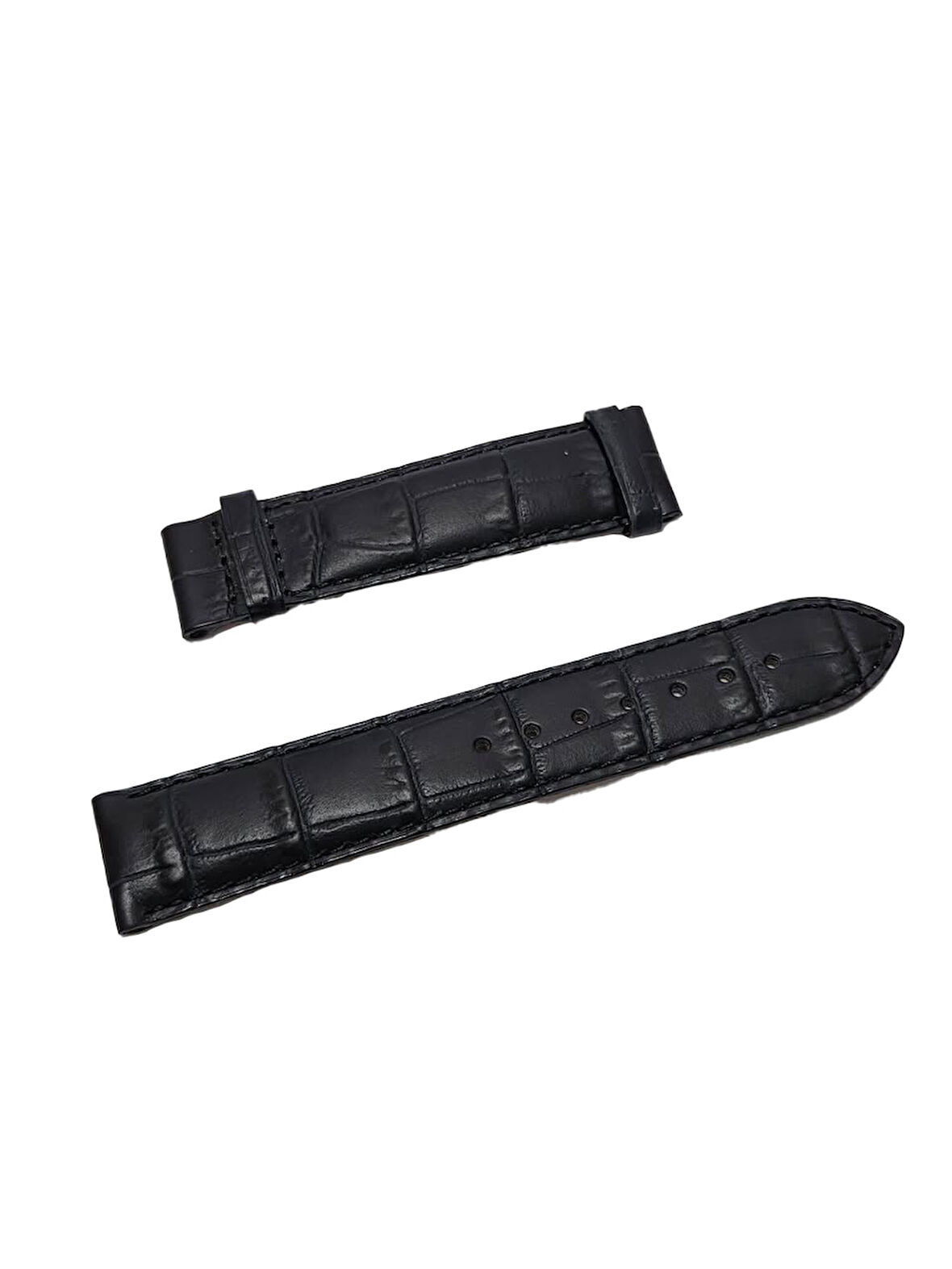 Tissot Uyumlu Croco Baskı Deri Saat Kordonu 19mm