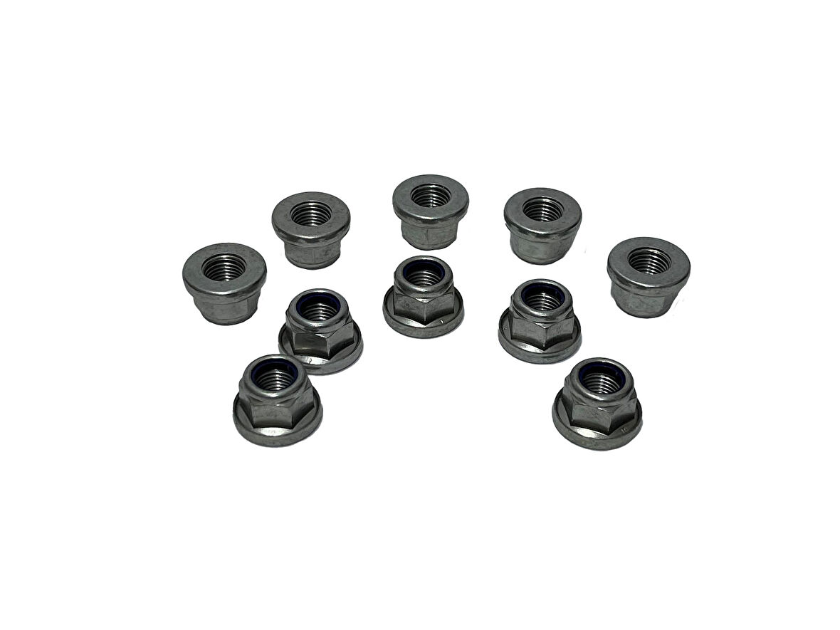 M13 Naylon Uçlu Altıgen Kilit Somunu 10 Adet