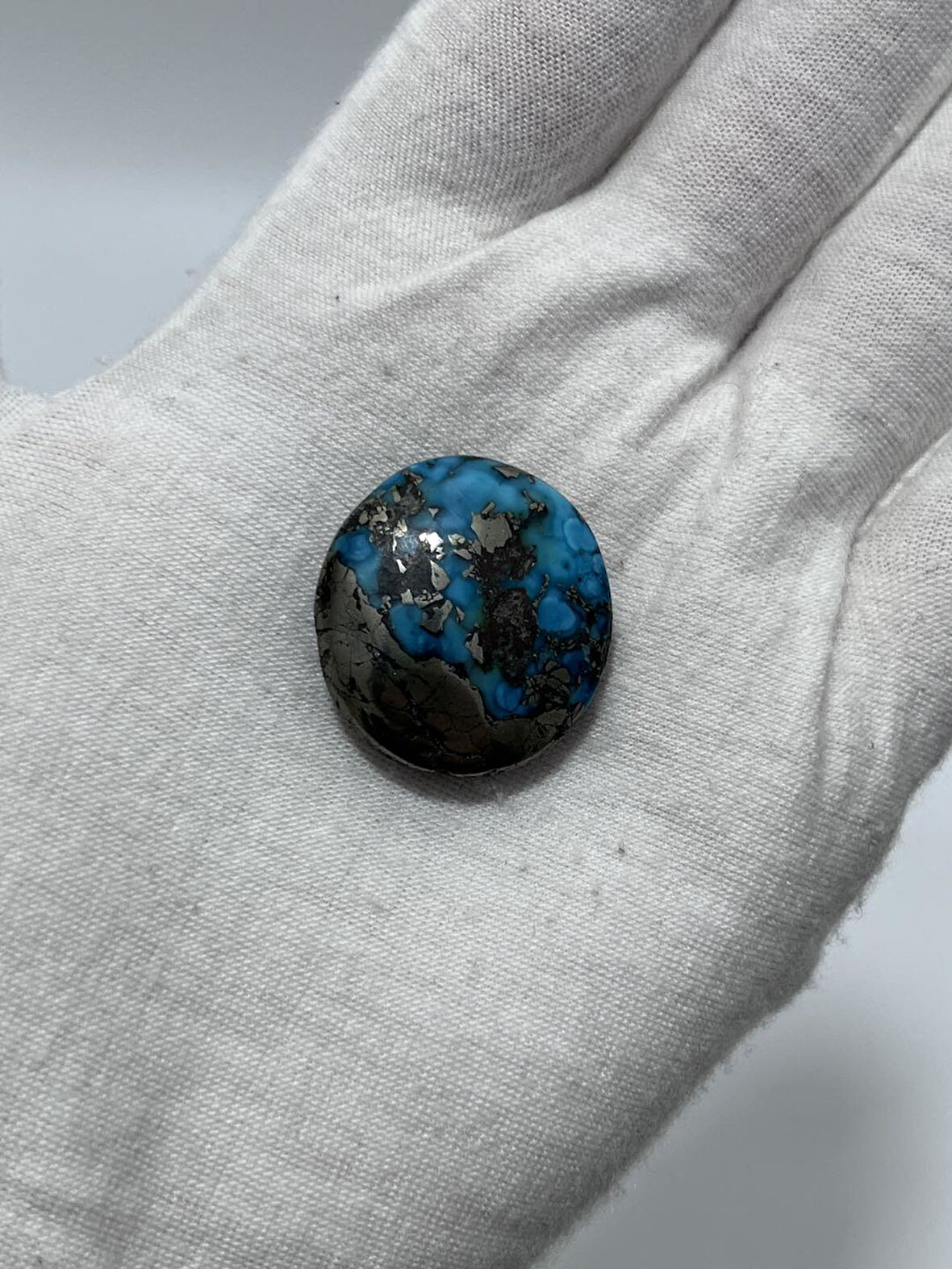 Okyanus Temalı Doğal Kabaşon Firuze Taşı 74,4 Karat - Turkuaz Taşı 14,89 Gram