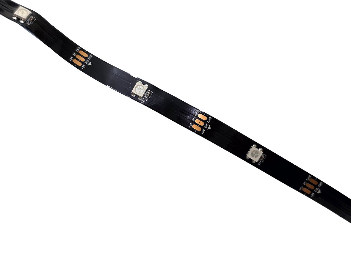 WS2812B Adreslenebilir Rgb Şerit Led 5 Metre 90 Led