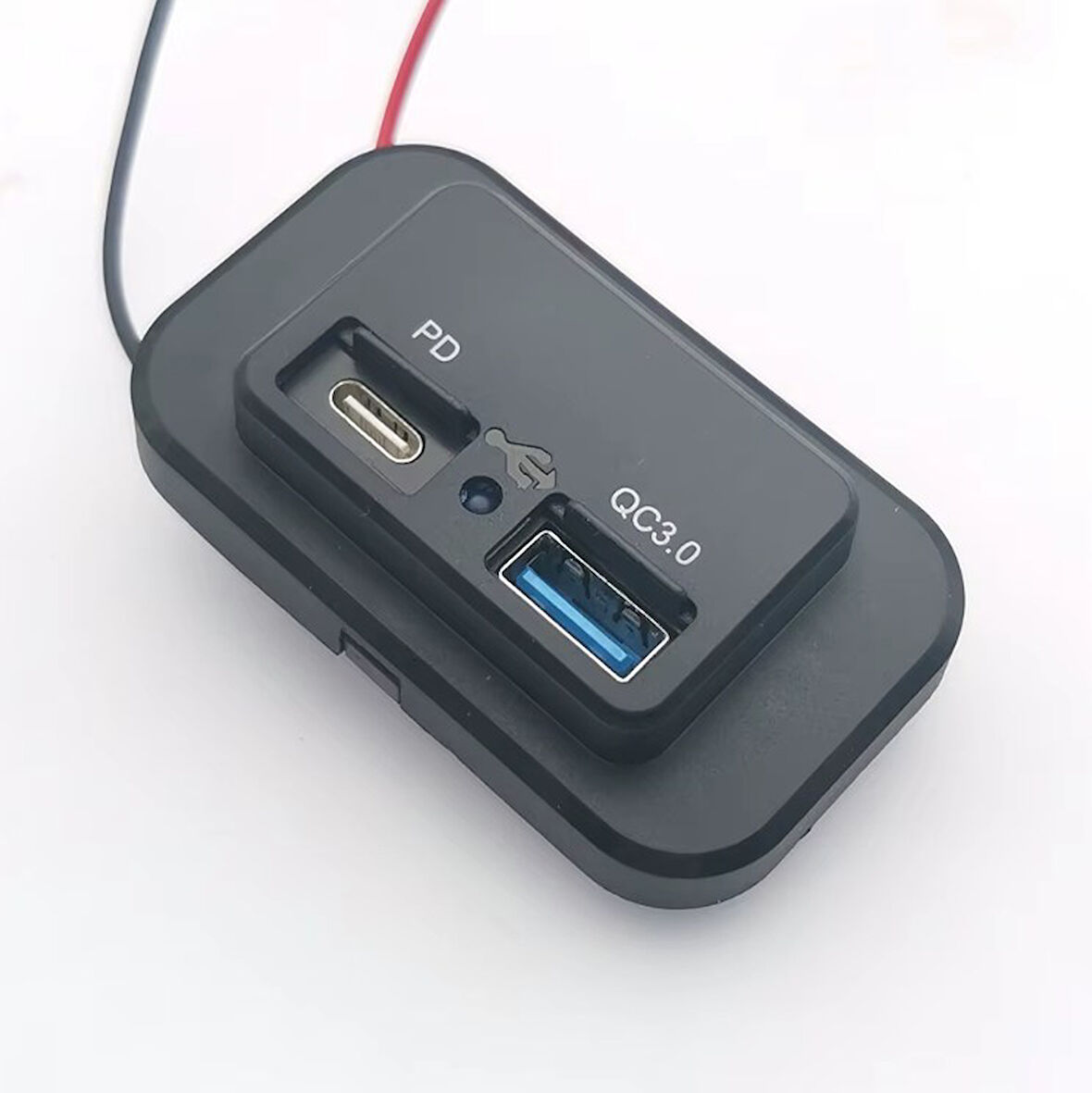 Type-C USB 2 Portlu Araç Şarj Soketi Adaptörü 12V-24V 