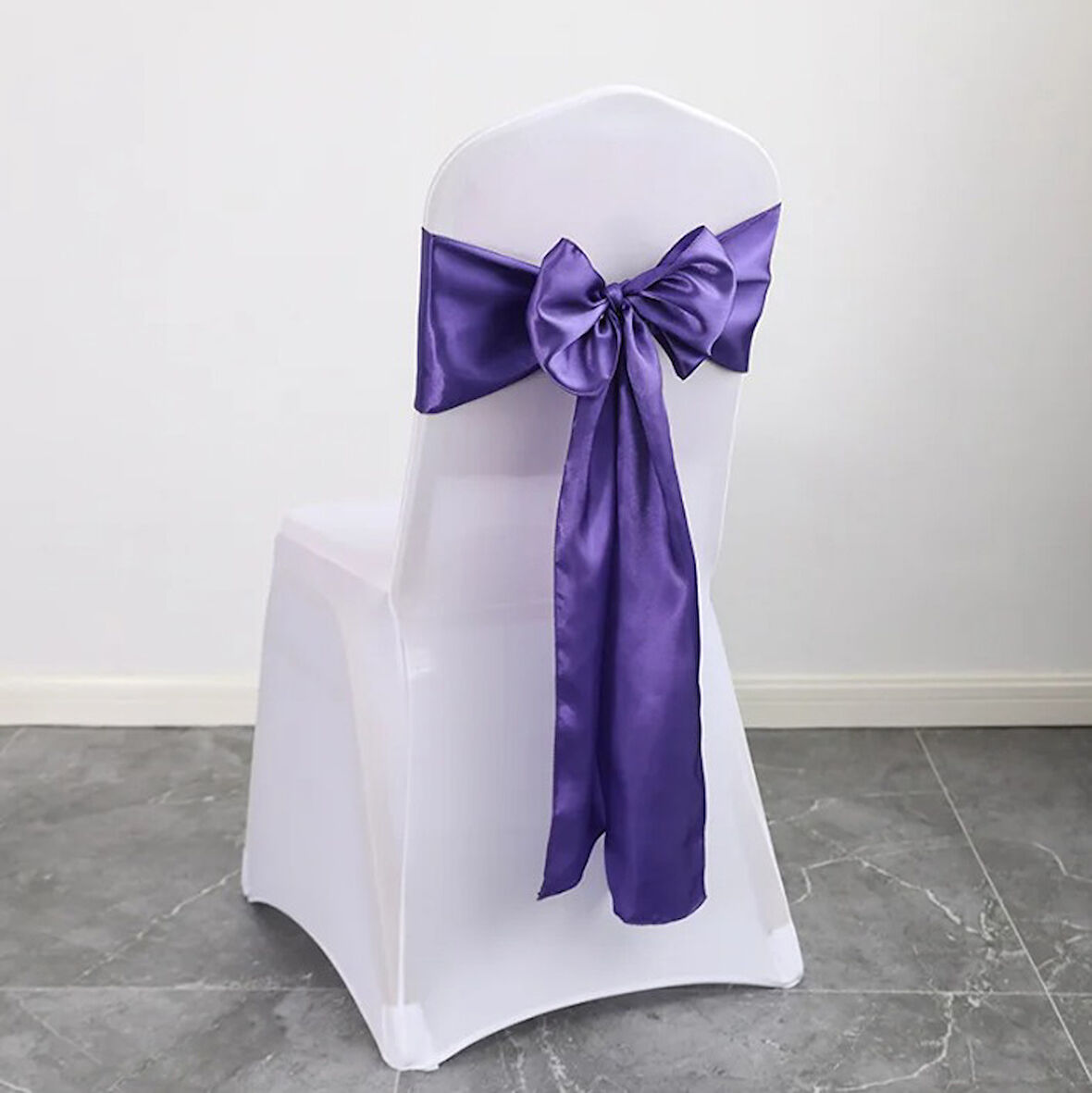 Sandalye Kurdele vs Saten Kumaş 275x15cm (24 Adet)