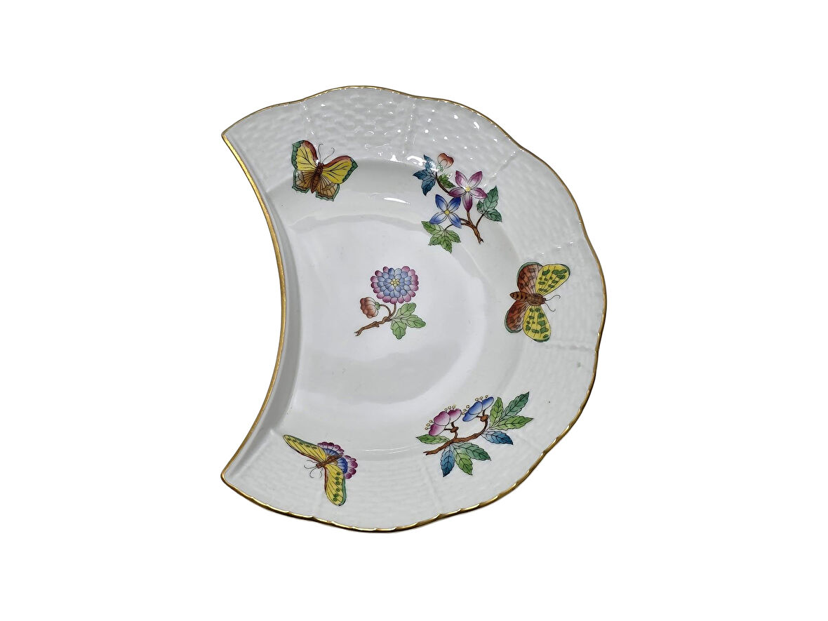 Herend 530 Kraliçe Victoria VBO El Boyama Porselen Salata Tabağı