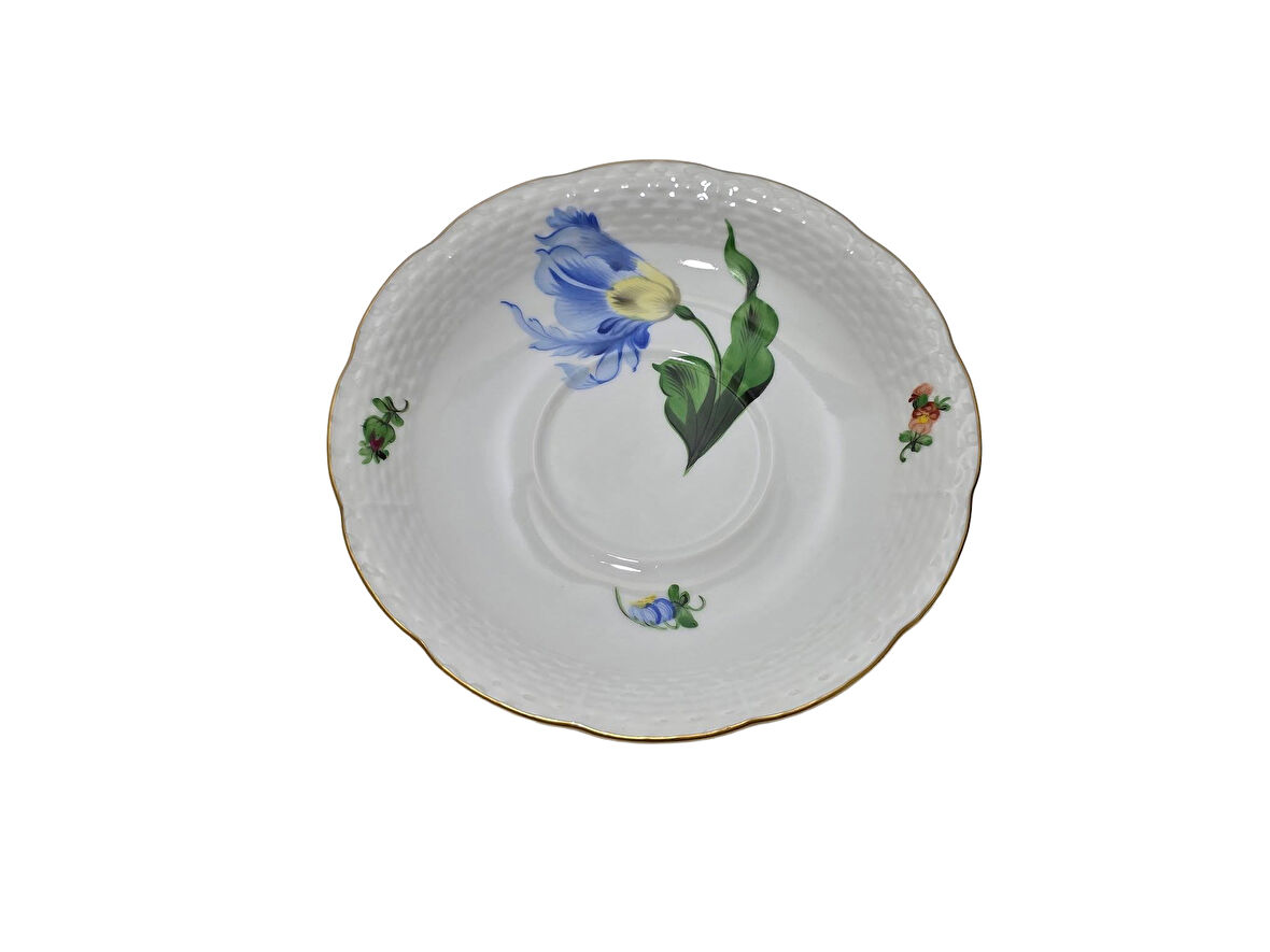 Herend 734 El Boyama Porselen Çay Fincan Tabağı (001)