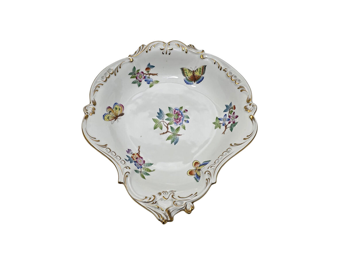 Herend 7514 El Boyama Porselen Meyve Servis Tabağı 