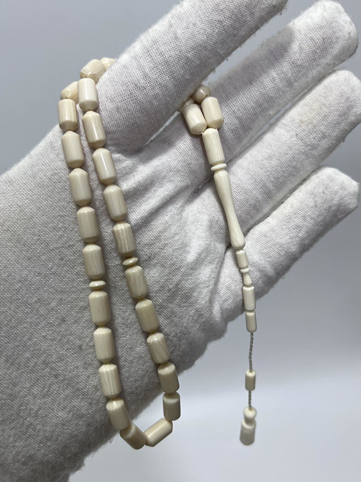 Kesme Fildişi Tesbih 11,80 Gram - Koleksiyonluk Fil Dişi Tespih