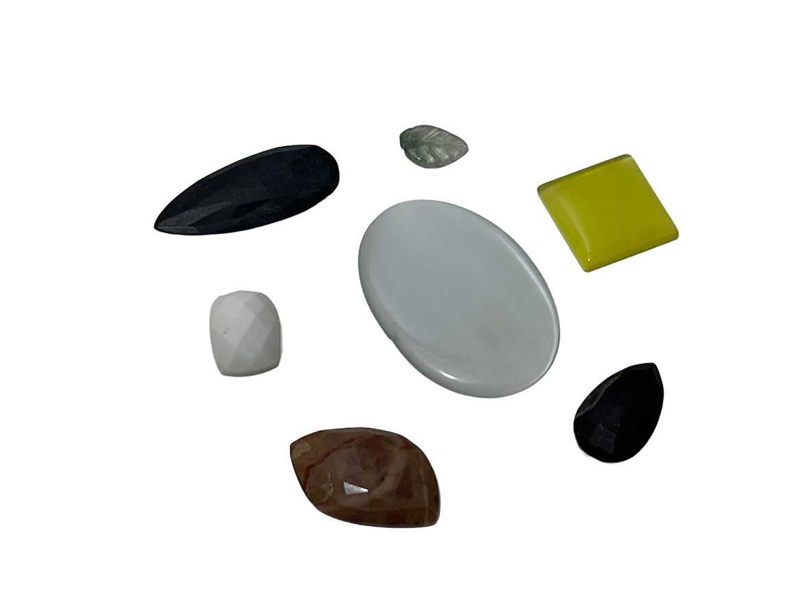 Kabaşon Kesim Kuvars Doğal Taş 24,50 Gram Lot 14