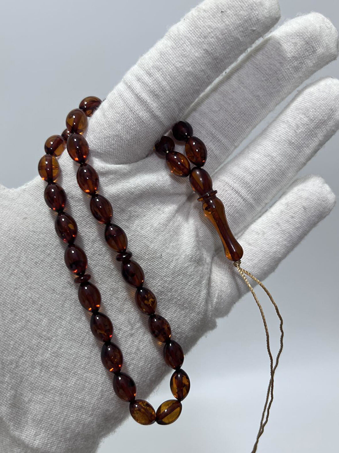 Doğal Kaya Damla Kehribar Tesbih 33lük 8,45 Gram