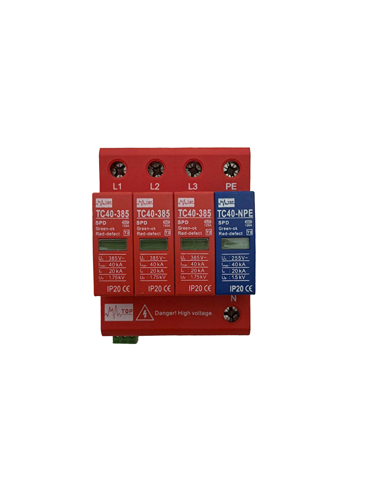 Spd Aşırı Gerilim Koruyucu Trifaze Parafudr 385V 40kA 4P
