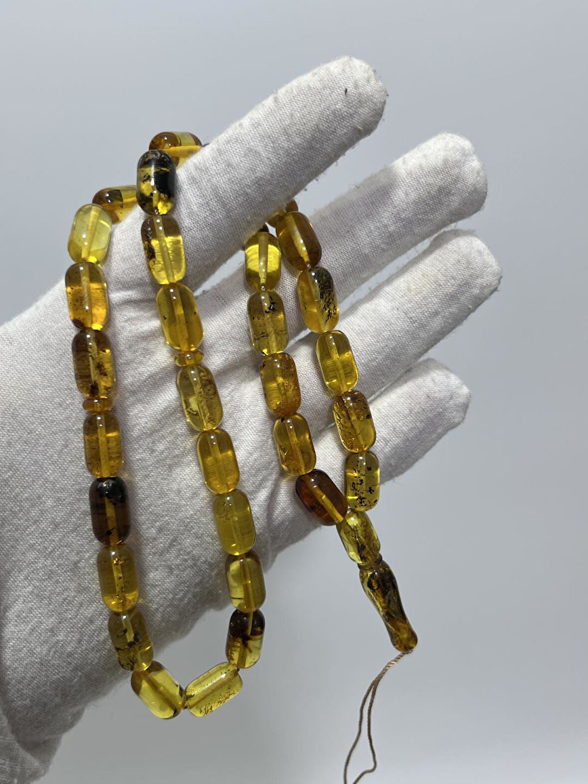 Kapsül Kesim Doğal Kaya Damla Kehribar Tesbih 33lük 22,70 Gram