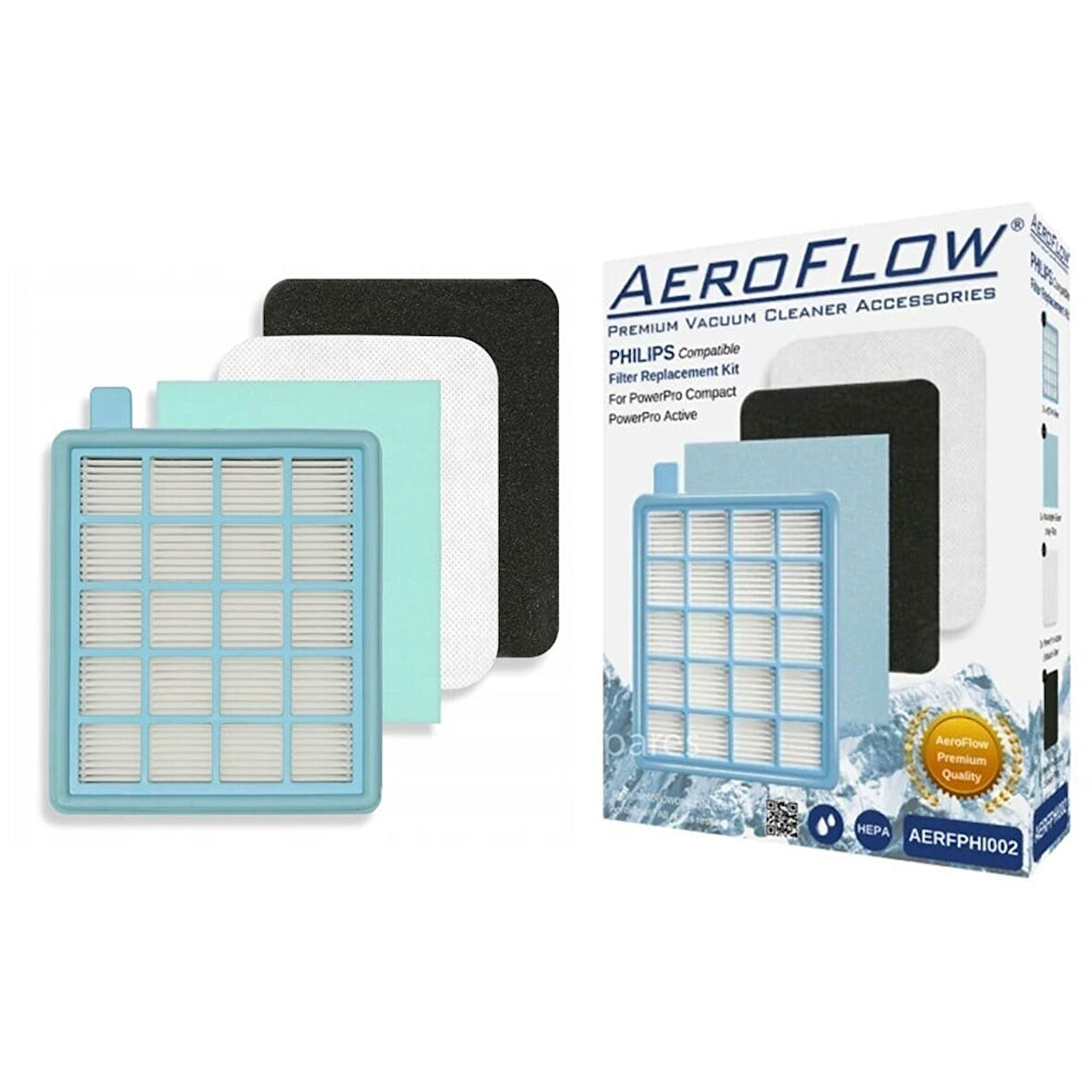 Philips Uyumlu PowerPro Active FC 8475 8478 8670 9323 9320 9540 Elektrikli Süpürge Hepa Filtre Set