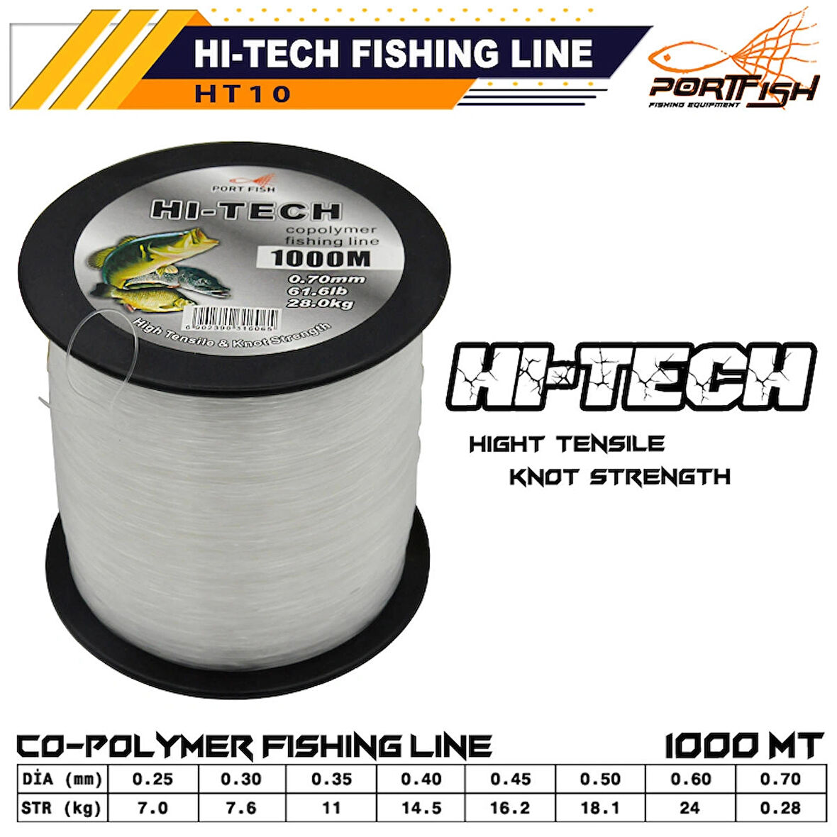 Port Fish Portfish Hi-Tech 1000 mt Bobin Misina