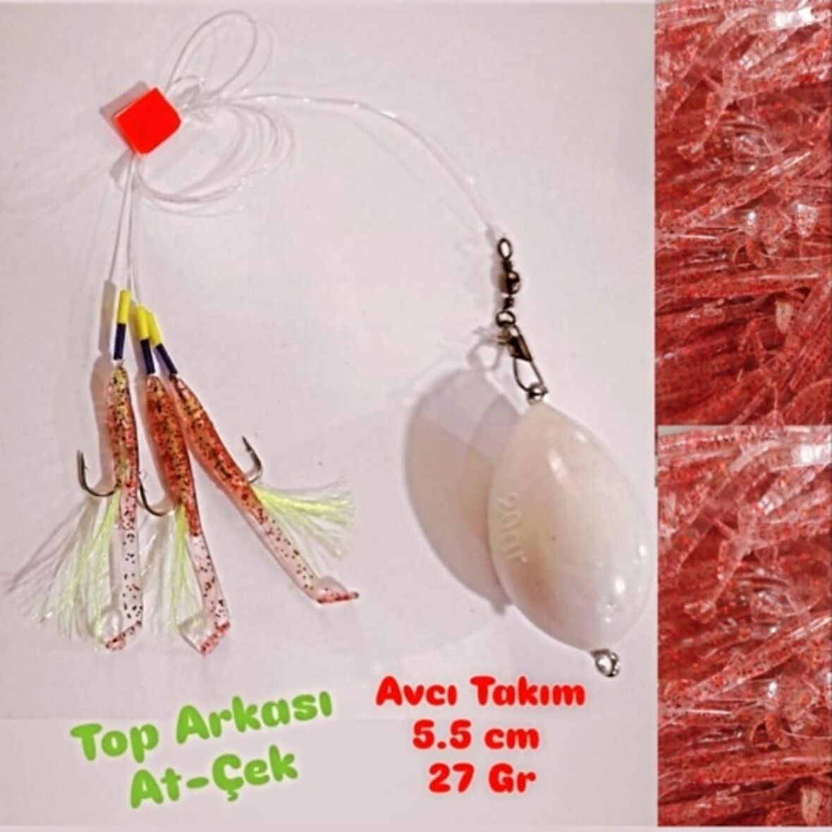 At-çek Spin Top Arkası 5,5 Cm 27 Gr Kırmızı Avcı Balık 