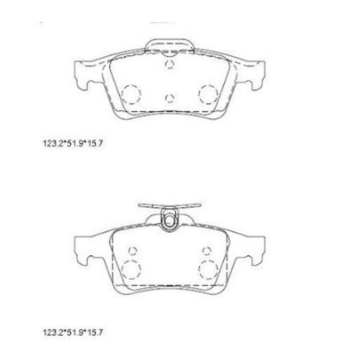 Hitech 010083 Arka Balata Mazda 3 5 Focus II-III C-Max Kuga-Laguna 08-Connect 14-S40-V40 Latitudee III Vectra C 