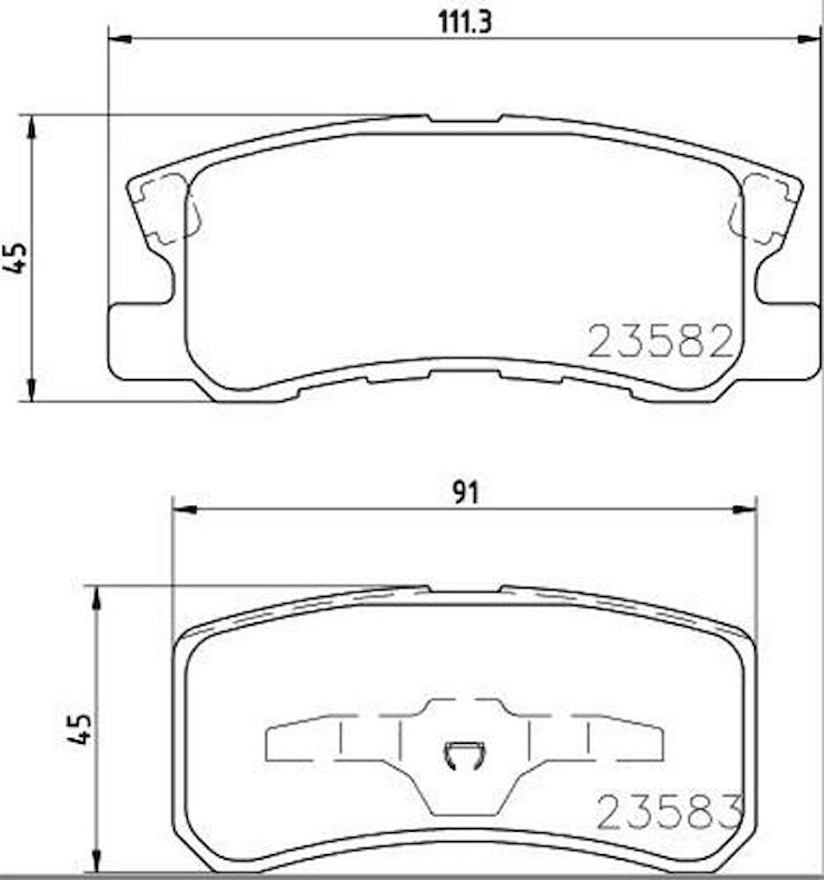 Hitech 010124 Arka Balata 4008 12-Asx 10-Outlander 12-Mazda 6 12-C4 Aircross 12- 425390