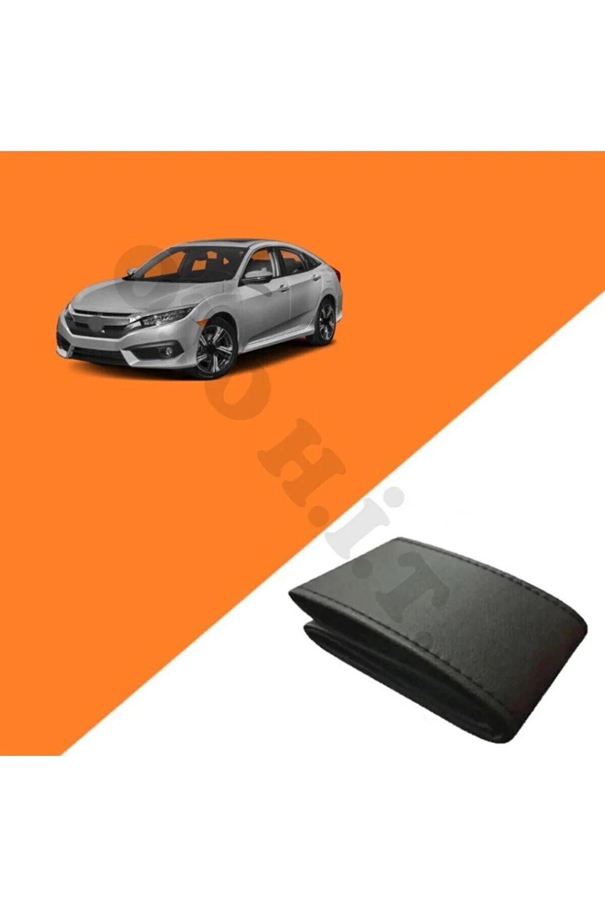 HONDA CİVİC FC5 UYUMLU DERİ DİREKSİYON KILIFI KALİTELİ DİKMELİ SİYAH