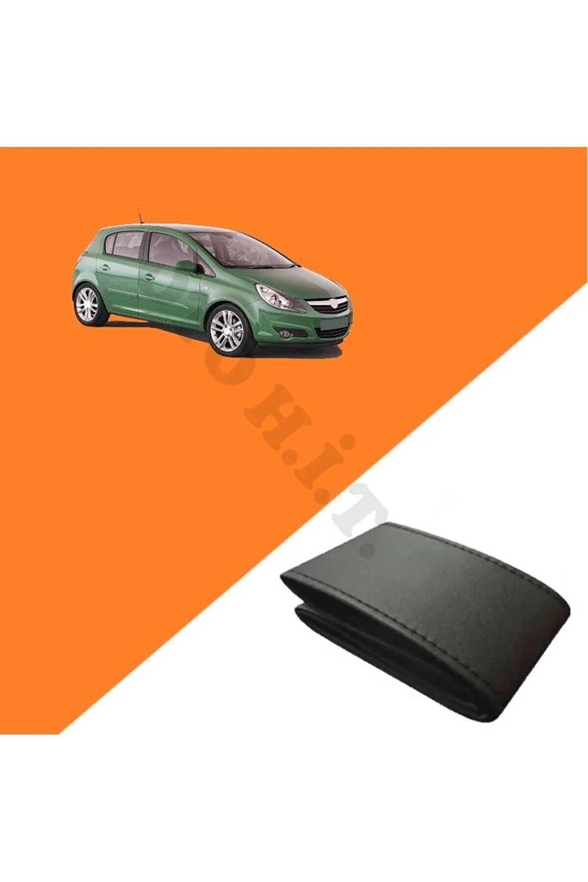 OPEL CORSA D UYUMLU DERİ DİREKSİYON KILIFI KALİTELİ DİKMELİ SİYAH
