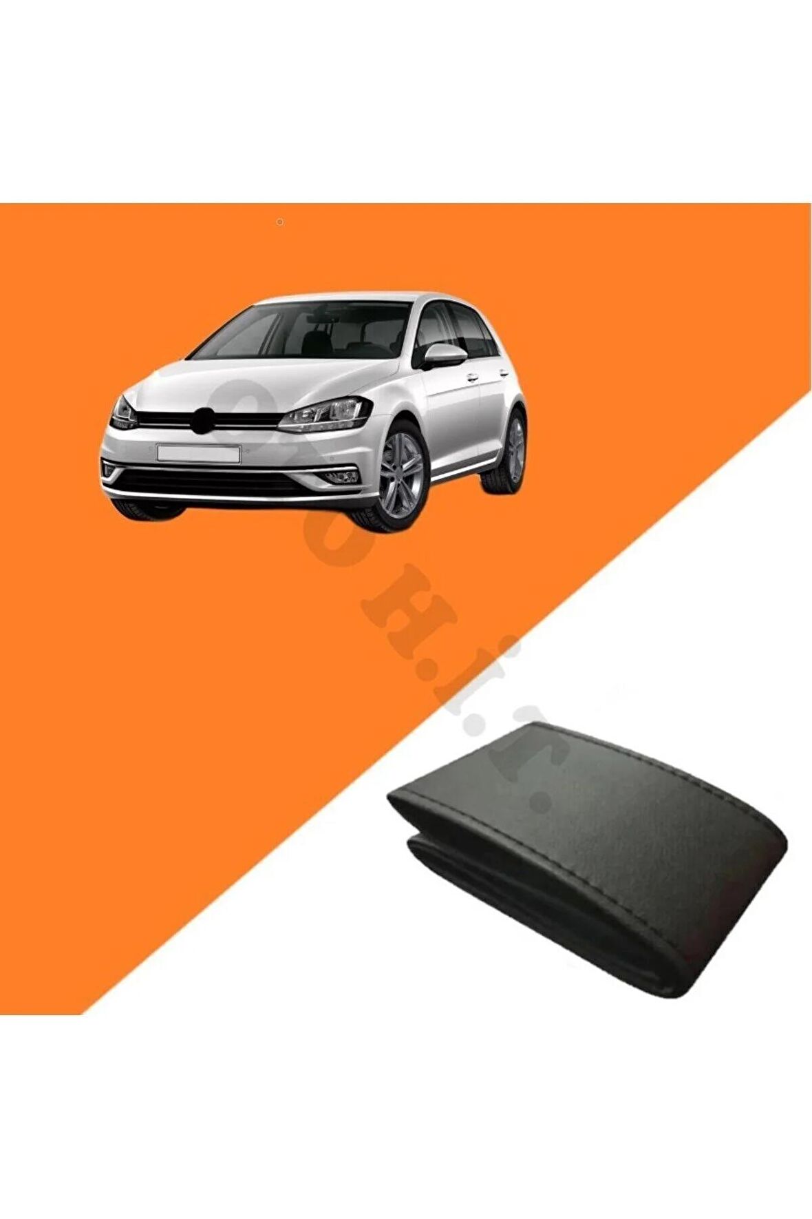 VOLKSWAGEN GOLF 7 UYUMLU DERİ DİREKSİYON KILIFI KALİTELİ DİKMELİ SİYAH