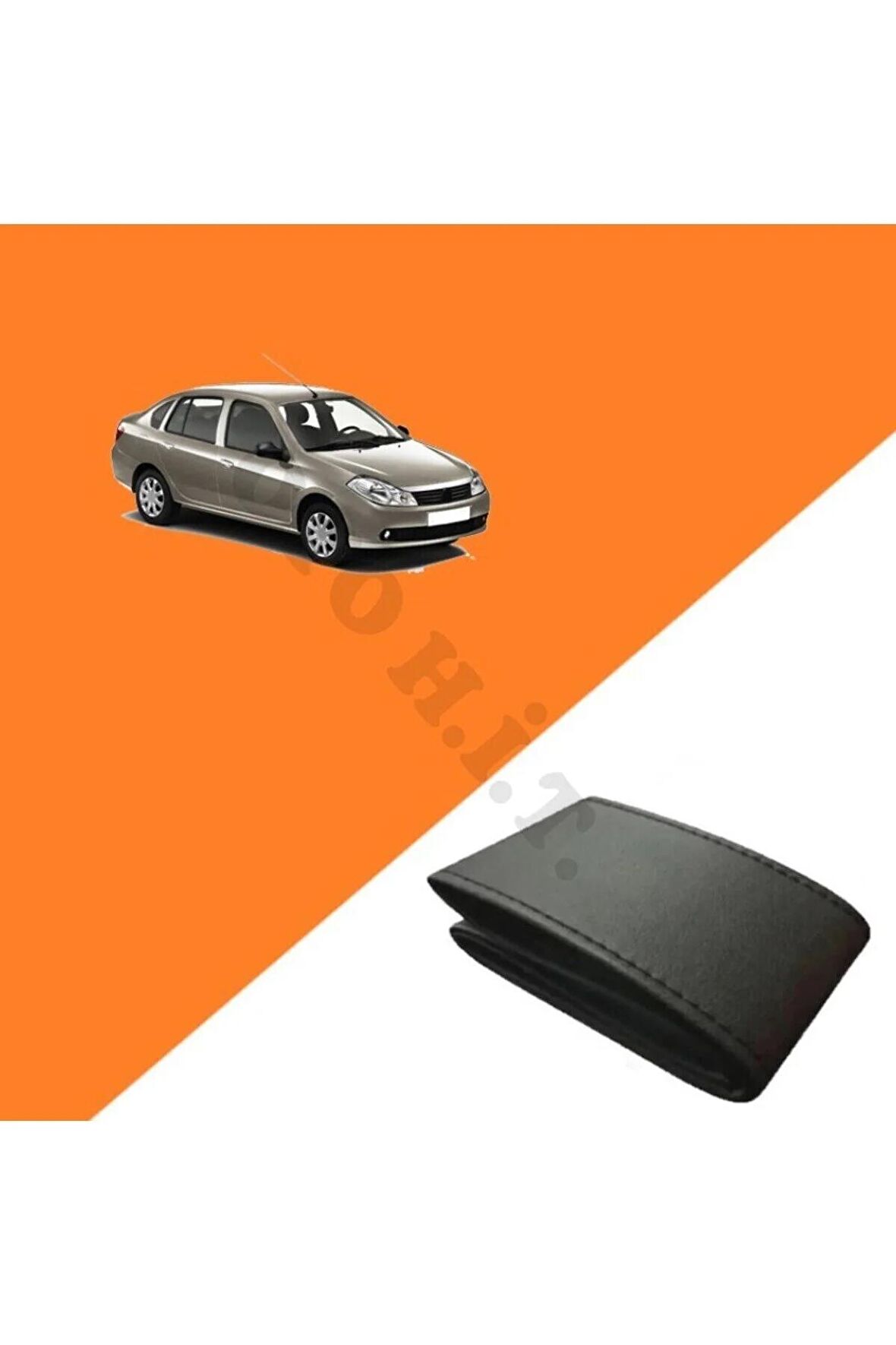 RENAULT SYMBOL 08-12 UYUMLU DERİ DİREKSİYON KILIFI KALİTELİ DİKMELİ SİYAH