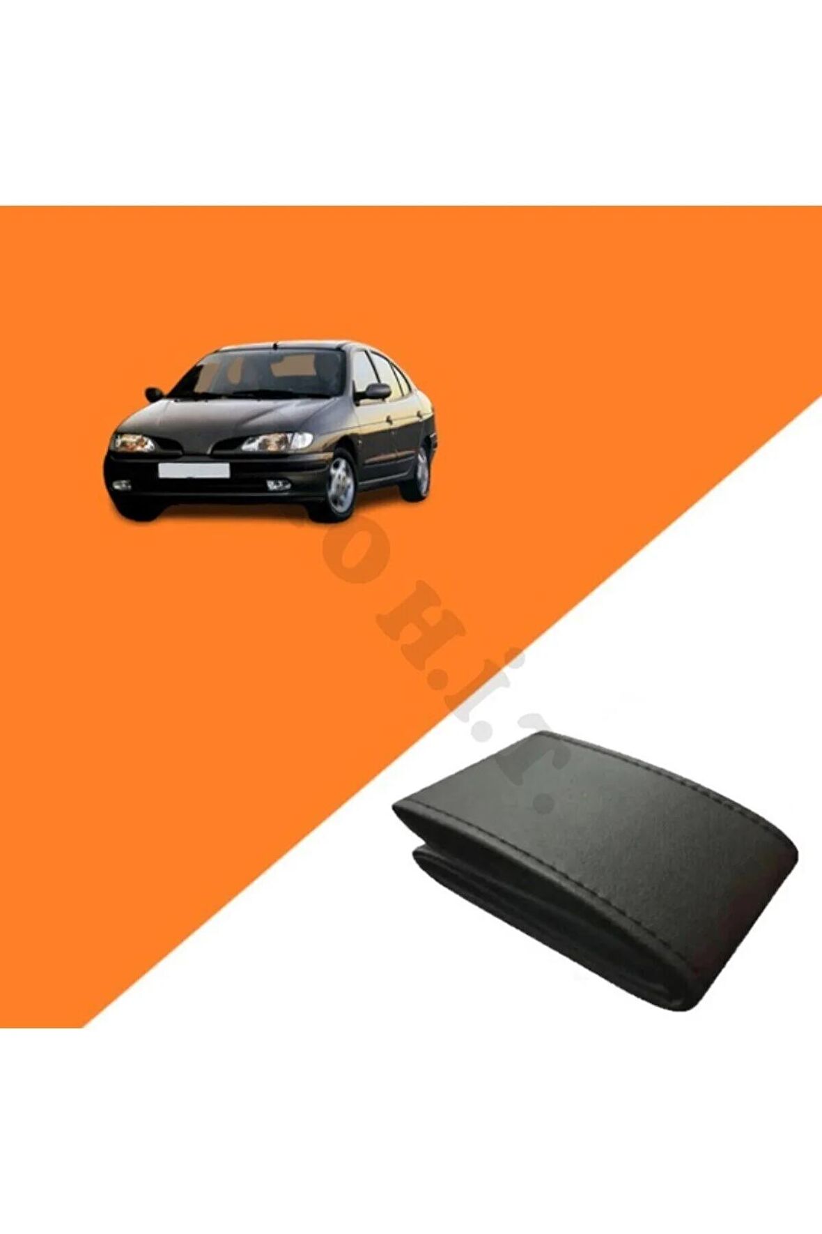 RENAULT MEGANE 1 UYUMLU DERİ DİREKSİYON KILIFI KALİTELİ DİKMELİ SİYAH