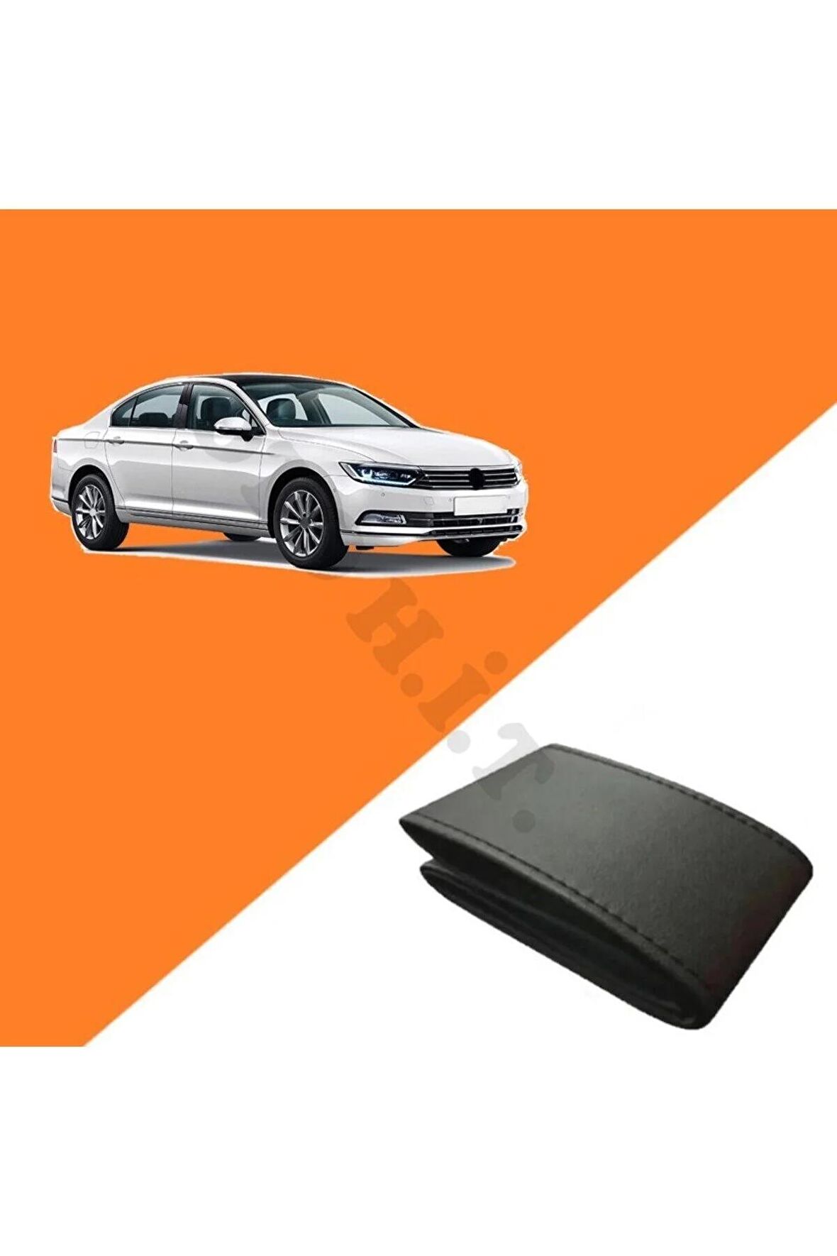 VOLKSWAGEN PASSAT B8 UYUMLU DERİ DİREKSİYON KILIFI KALİTELİ DİKMELİ SİYAH