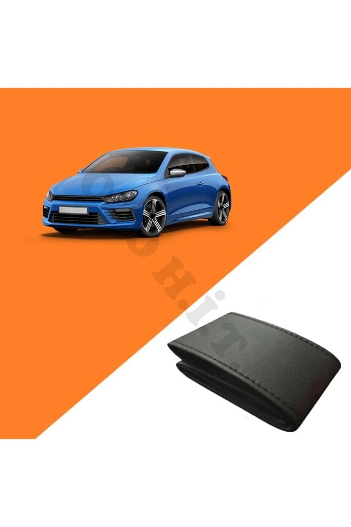 VOLKSWAGEN SCIROCCO UYUMLU DERİ DİREKSİYON KILIFI KALİTELİ DİKMELİ SİYAH