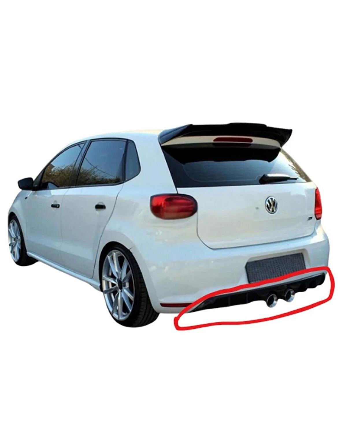 Volkswagen Polo R400 Difüzör (Plastik) (( PARLAK SİYAH )) EGZOZ HARİÇ