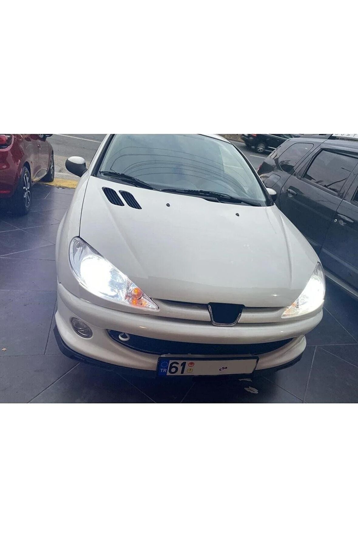 Peugeot 206 Kısa Farlar Için Uyumlu Şimşek Etkili Led Xenon Beyaz Far Ampulü Uyumlu