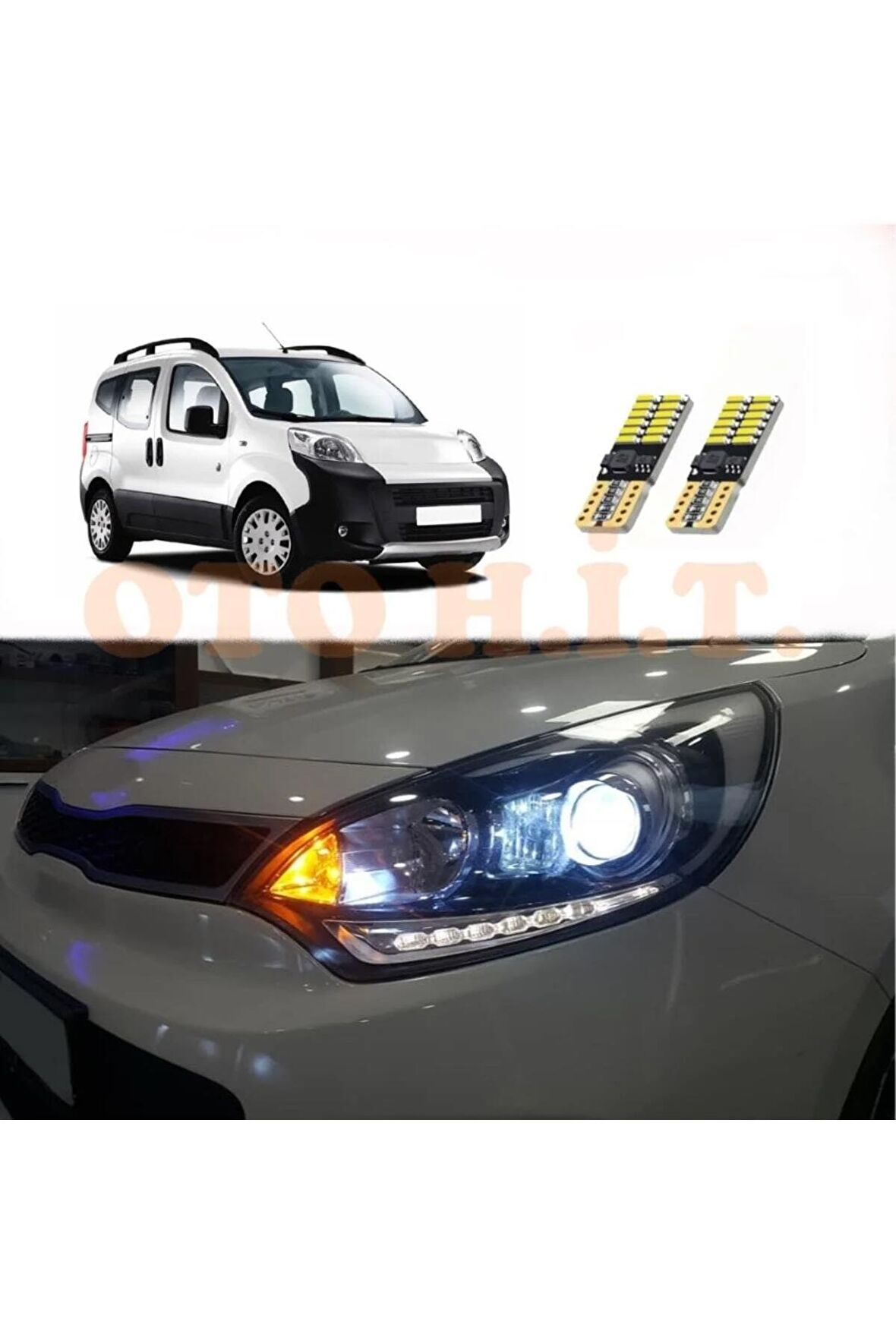 Citroen Nemo Uyumlu Park Ampulü Beyaz Led Aydınlatma Ampulü Canbus'li