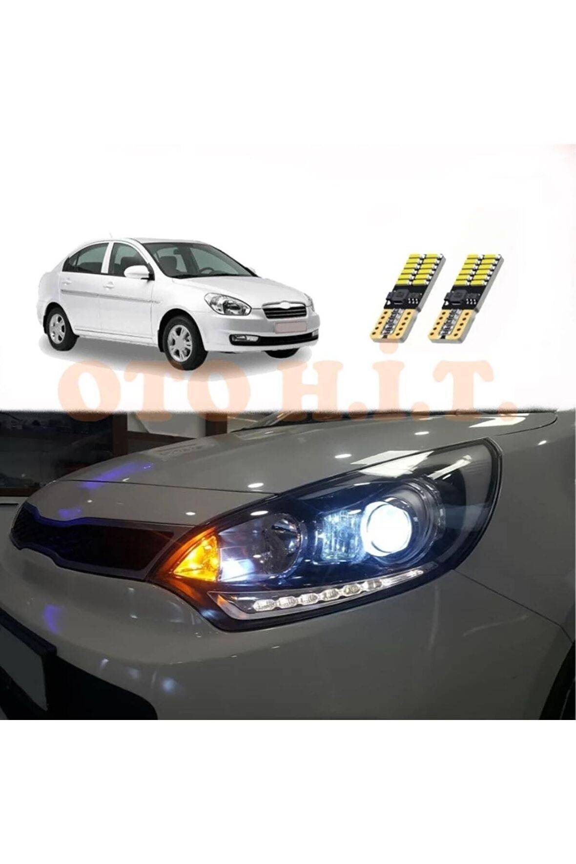 Hyundai Accent Era Uyumlu Park Ampulü Beyaz Led Aydınlatma Ampulü Canbus'li