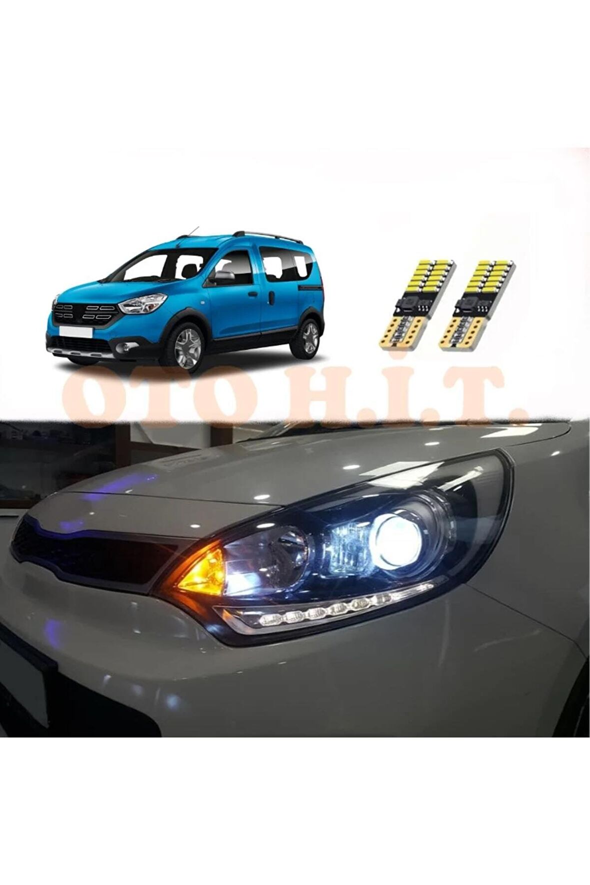 Dacia Dokker Uyumlu Park Ampulü Beyaz Led Aydınlatma Ampulü Canbus'li
