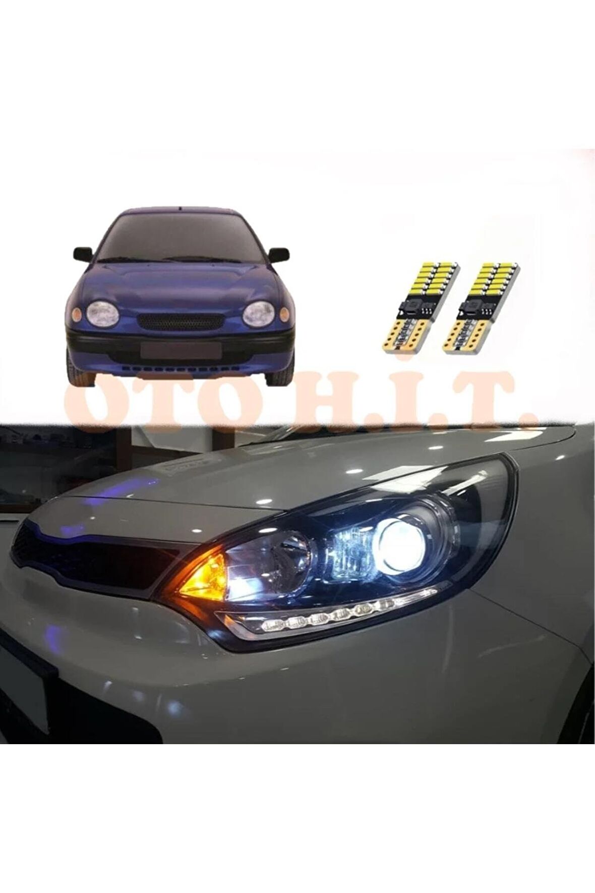 Toyota Corolla 99-01 Uyumlu Park Ampulü Beyaz Led Aydınlatma Ampulü Canbus'li