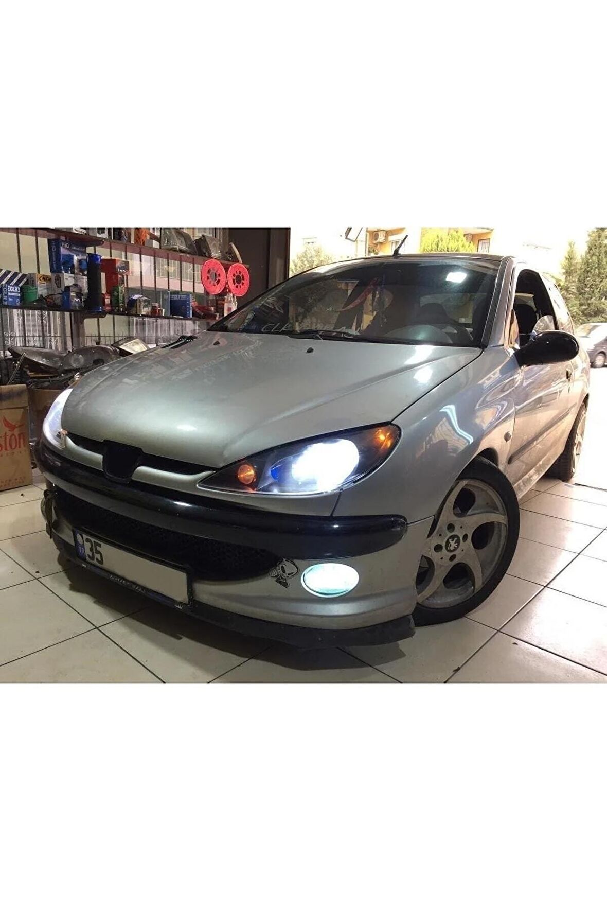 Peugeot 206 Uzun Farlar Için Uyumlu Şimşek Etkili Led Xenon Beyaz Far Ampulü
