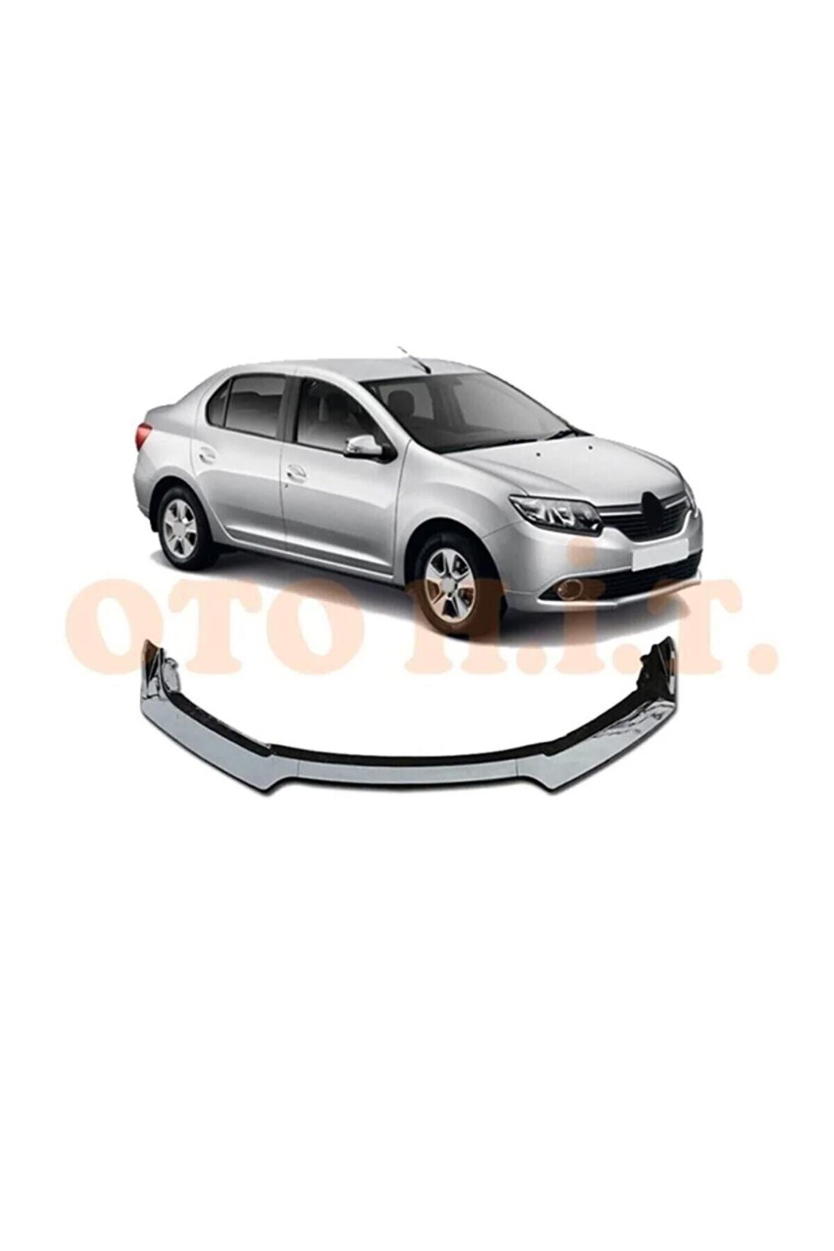 Renault Symbol 2013 Ve Üzeri Uyumlu Esnek Ayarlanabilir 3 Parça Kanatlı Piano Black Ön Lip