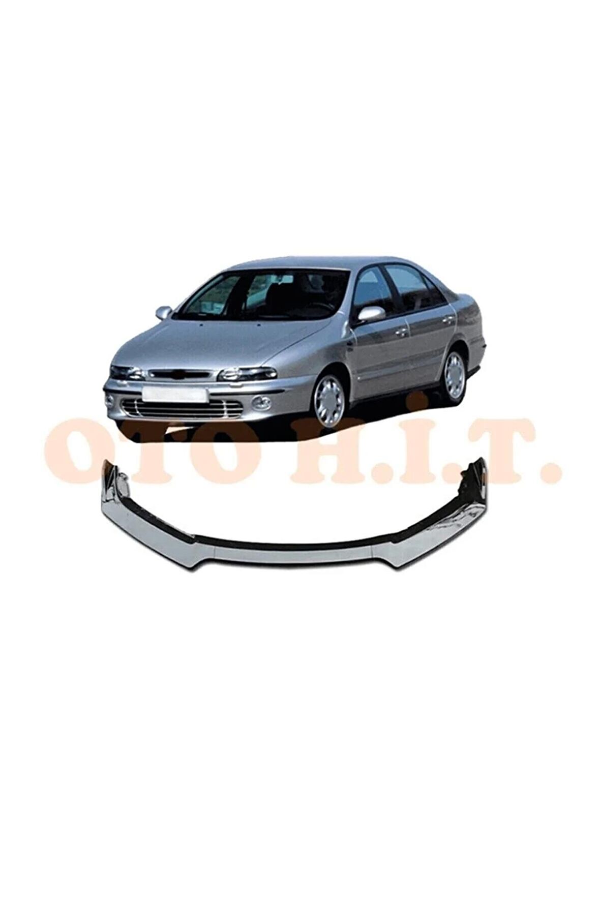 Fiat Marea Uyumlu Esnek Ayarlanabilir 3 Parça Kanatlı Piano Black Ön Lip