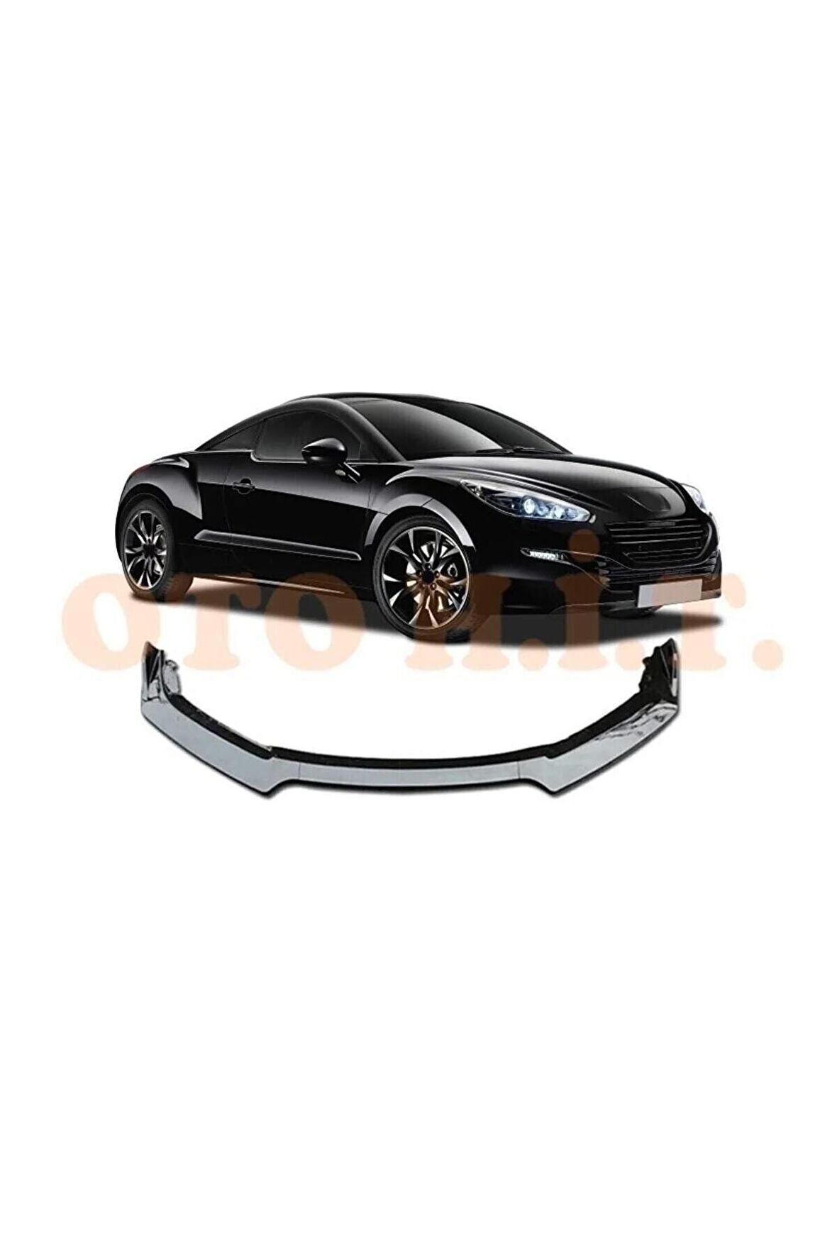 Peugeot Rcz Uyumlu Esnek Ayarlanabilir 3 Parça Kanatlı Piano Black Ön Lip