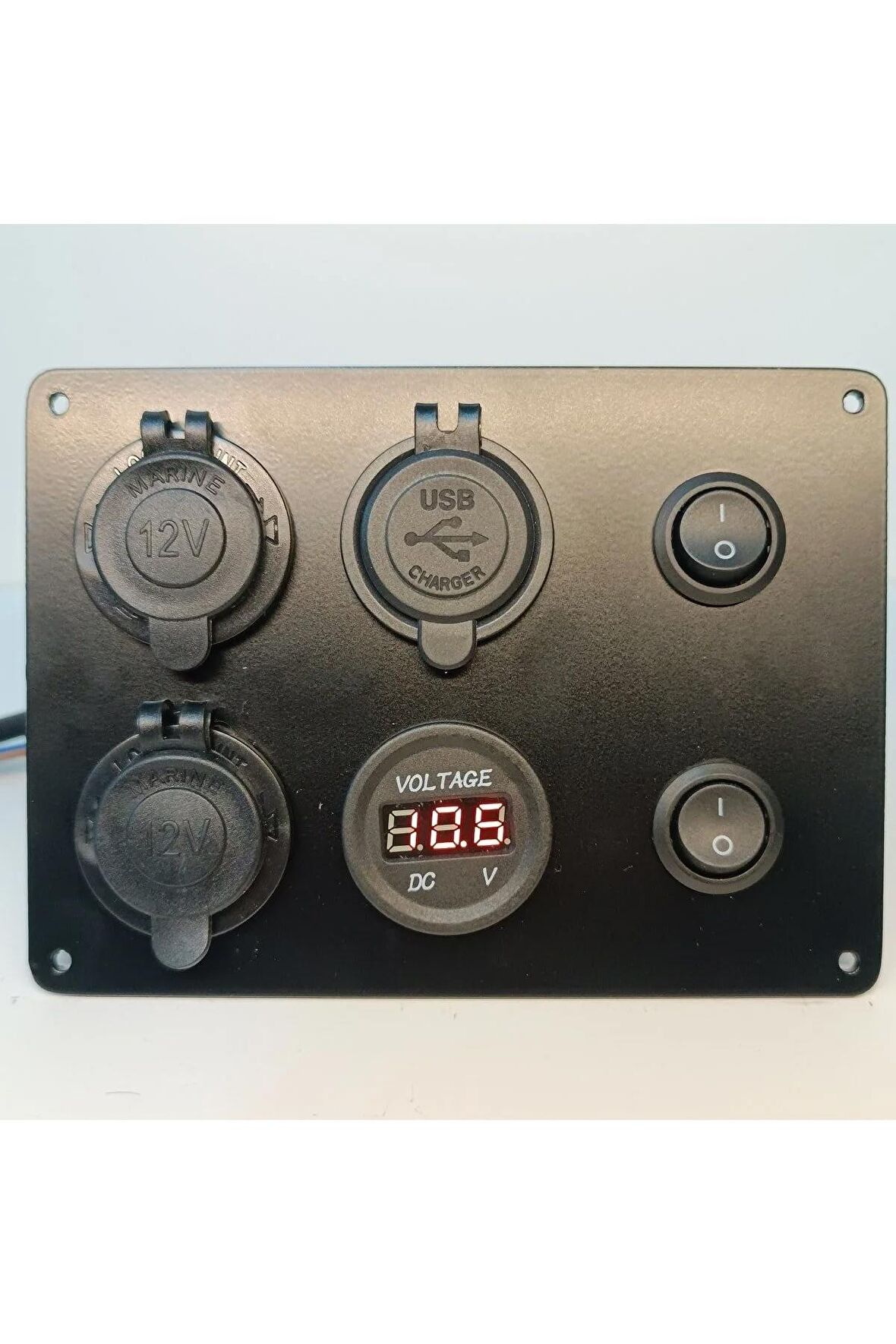Switch Panel 2'li Usb, Çift Çakmaklık, Voltmetre