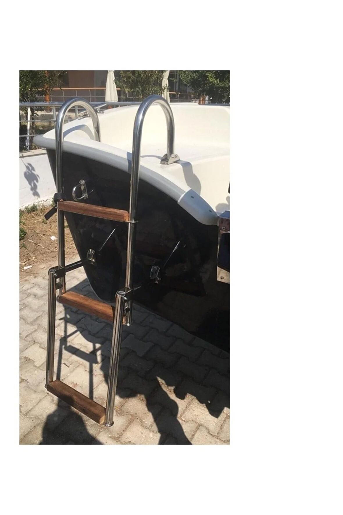 Paslanmaz Krom Merdiven 2+1 Basamak Katlanır